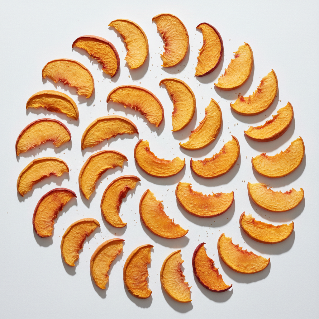 Dehydrated peach slices