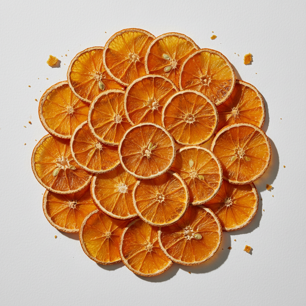 Dehydrated tangerine slices